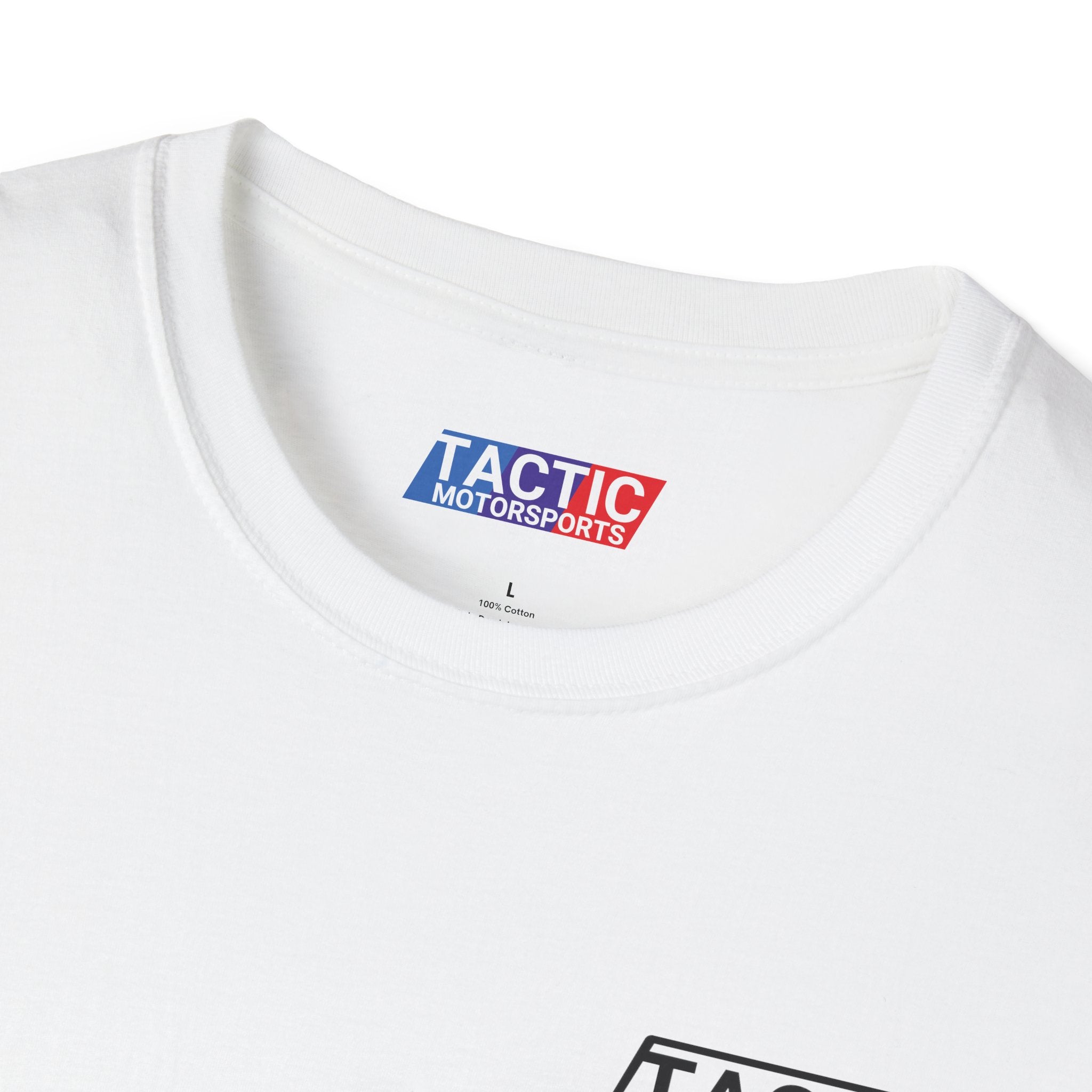 Camiseta blanca de estilo suave del equipo de carreras Tactic Motorsports
