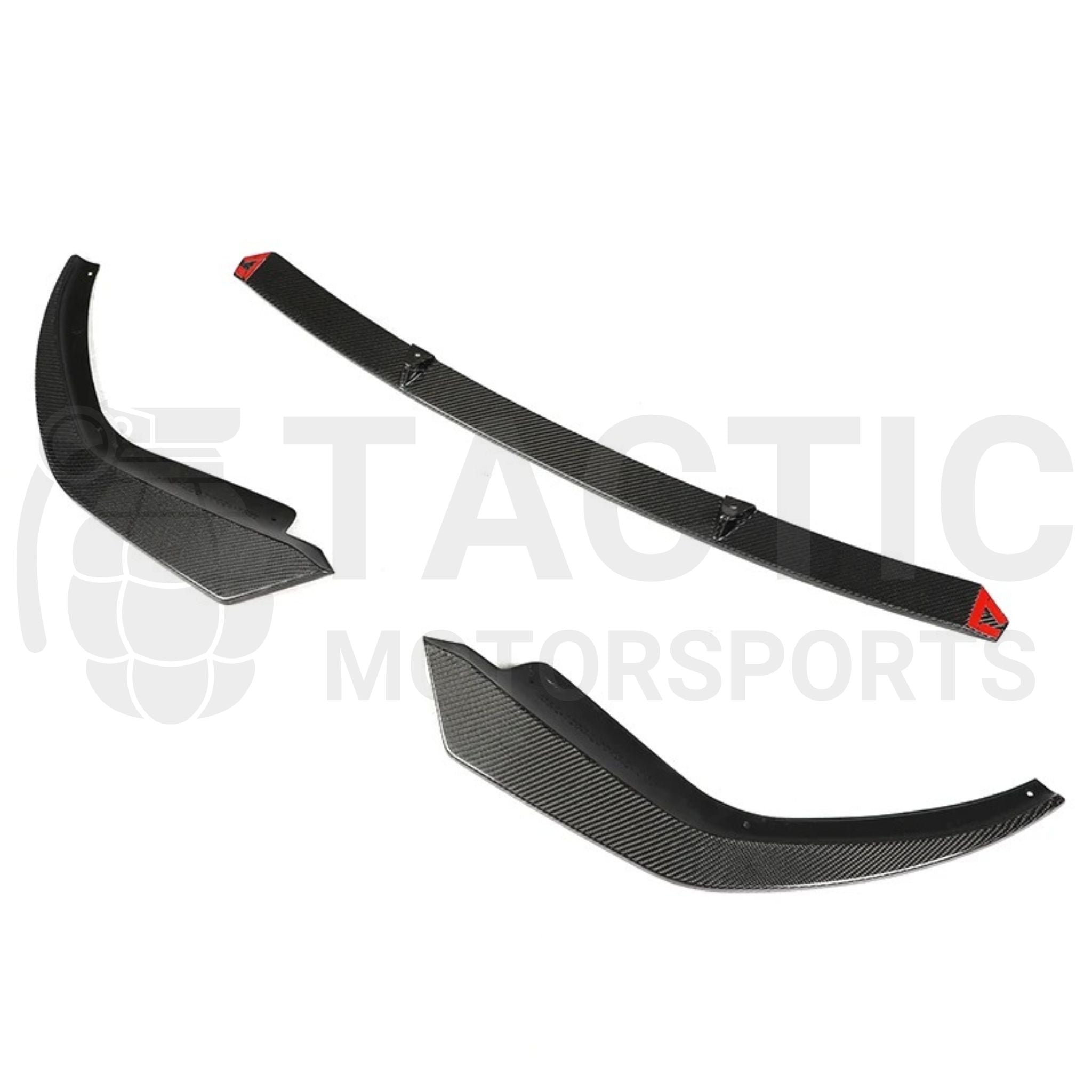 Faldón delantero de fibra de carbono real M340i 330i de 3 piezas