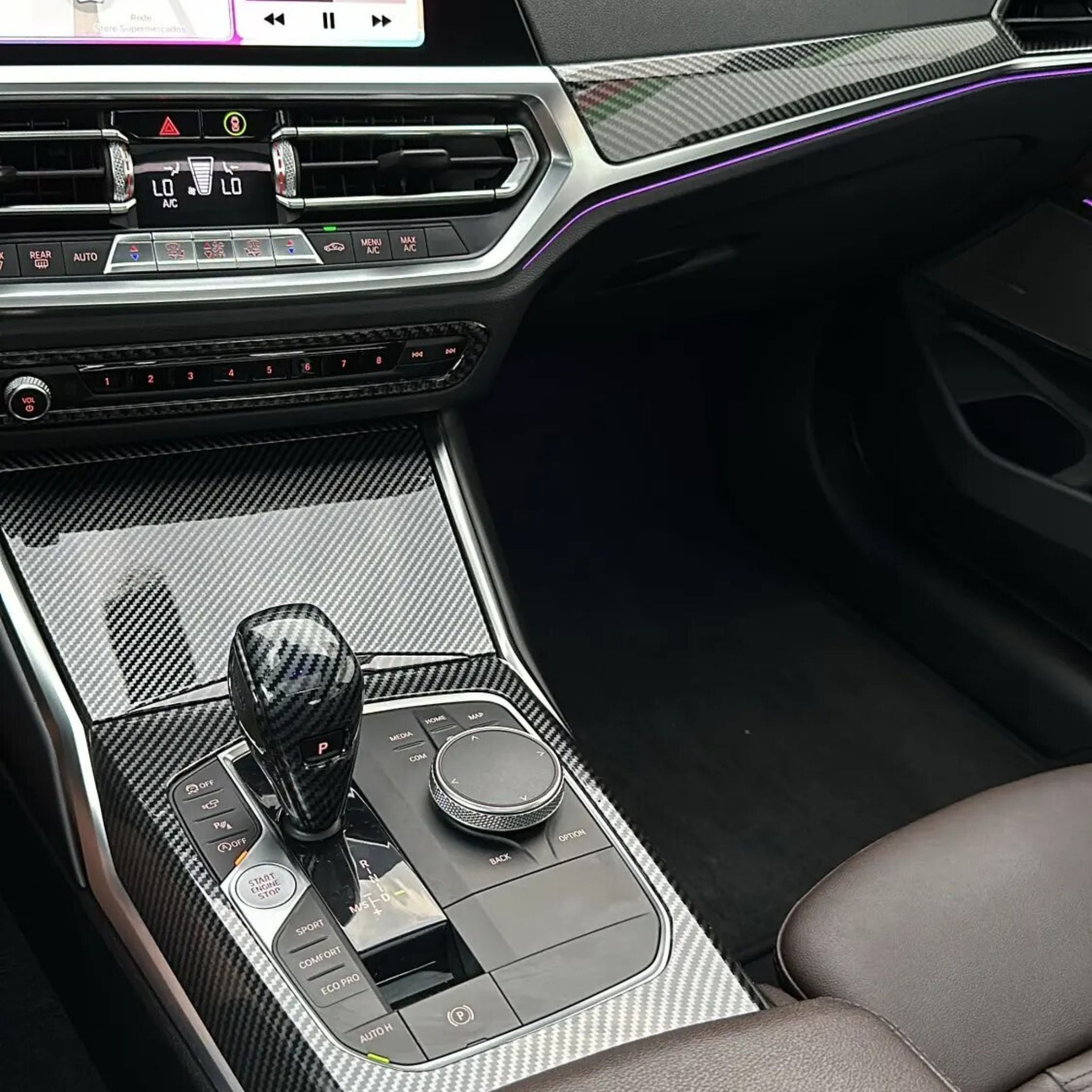 Real Carbon Fiber interior Trim Cover Set For 2020-22 BMW 330i 430i G20 G21 GRD Real Carbon Fiber interior Trim Cover Set For 2020-22 BMW 330i 430i G20 G21 GRD