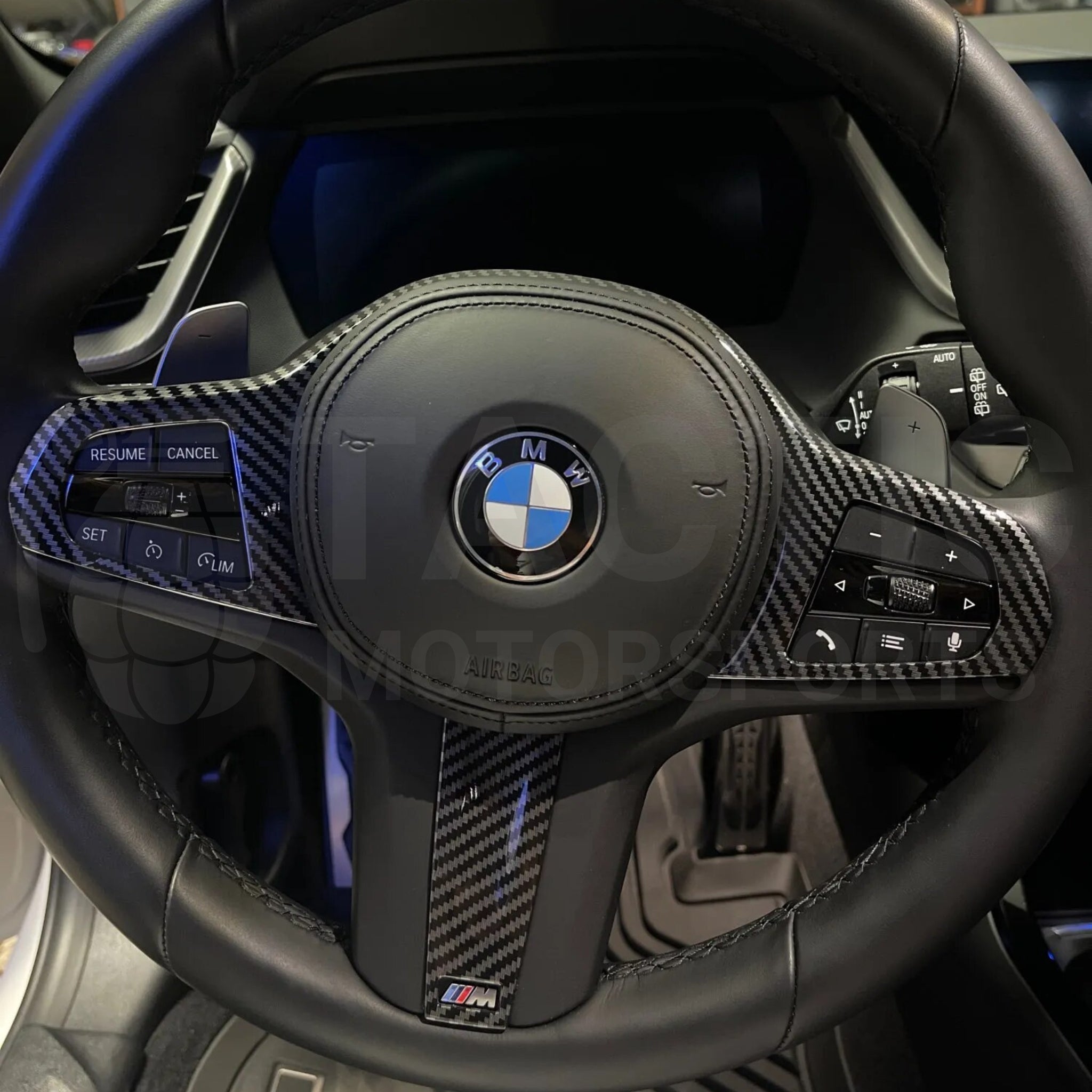 Embellecedor para volante estilo carbono M Sport (adhesivo) - Serie G