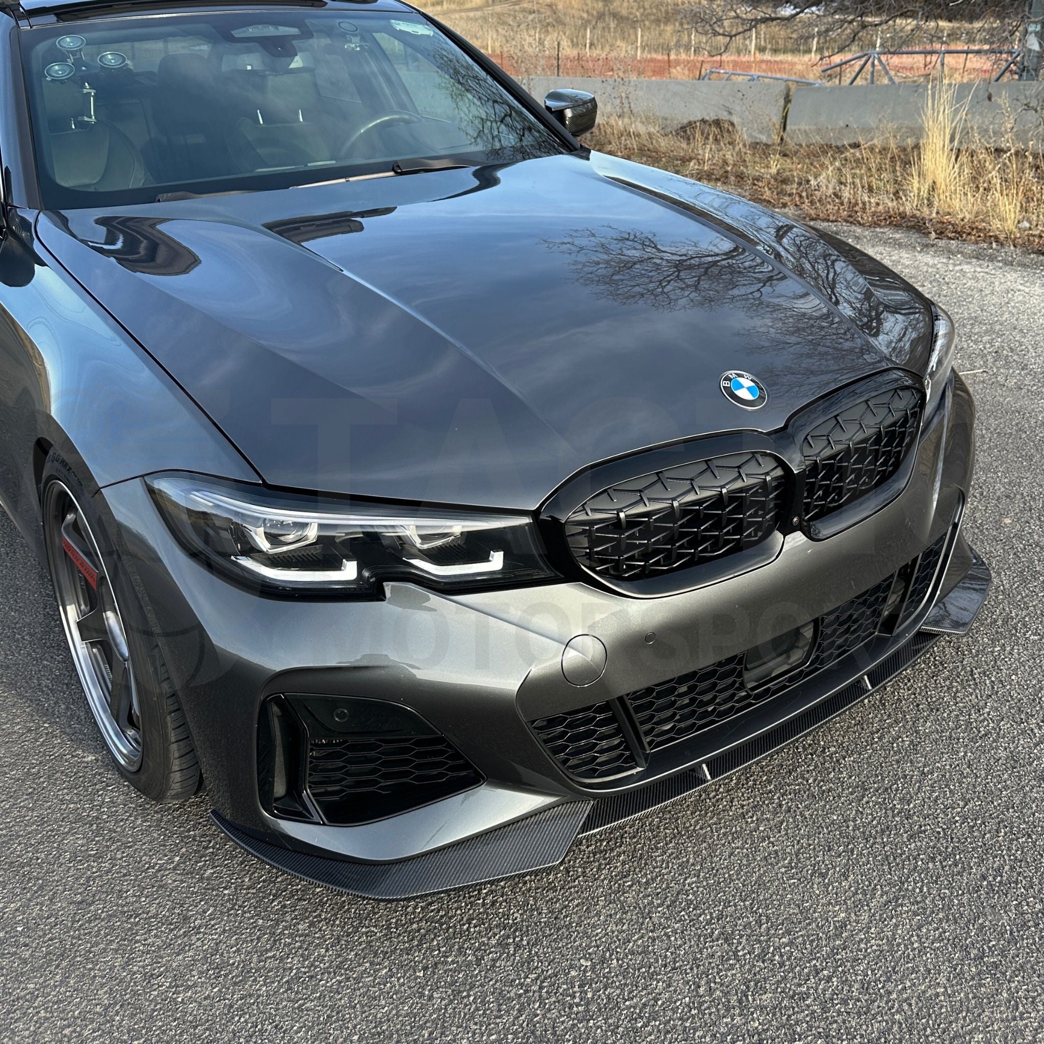 M340i 330i Real Carbon Fiber Front Lip 3 Piece