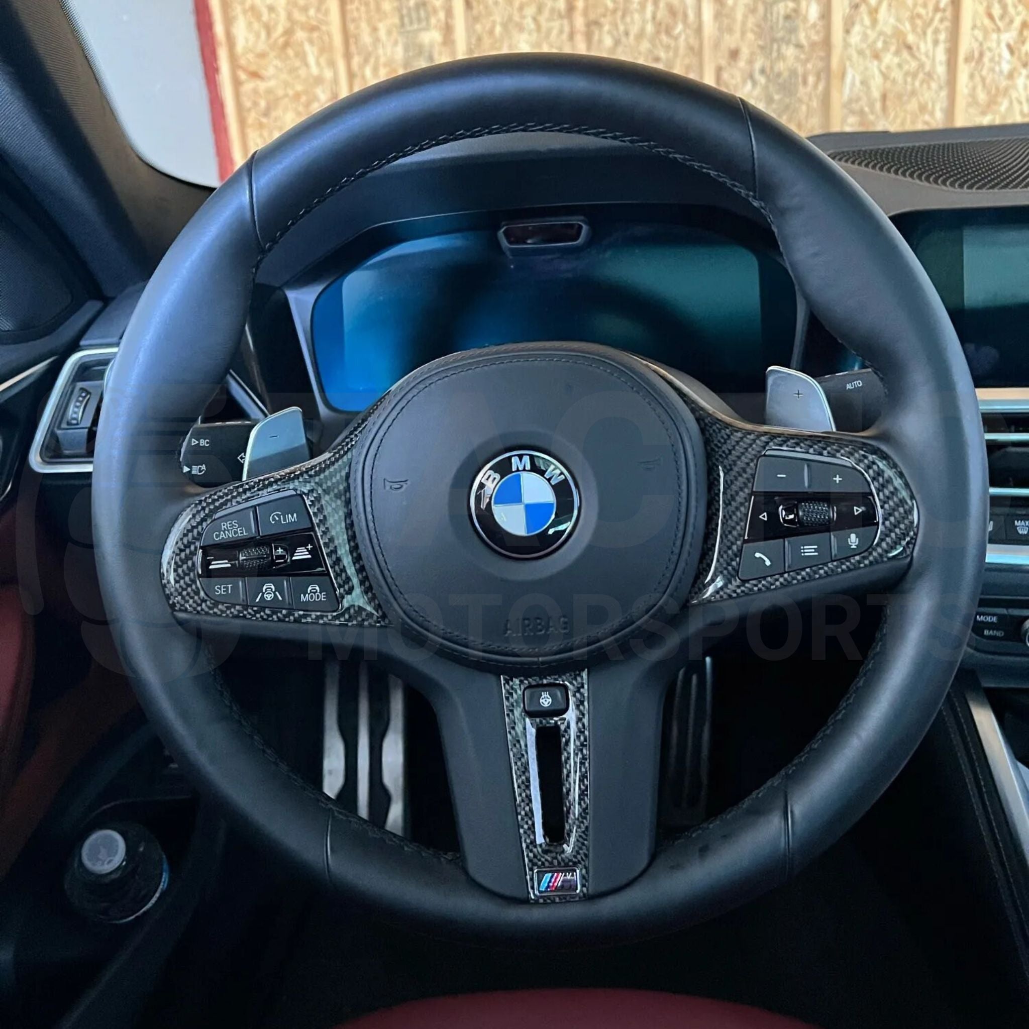 M Sport Real Carbon Fiber Steering Wheel Trim (Full Replacement) - G Series