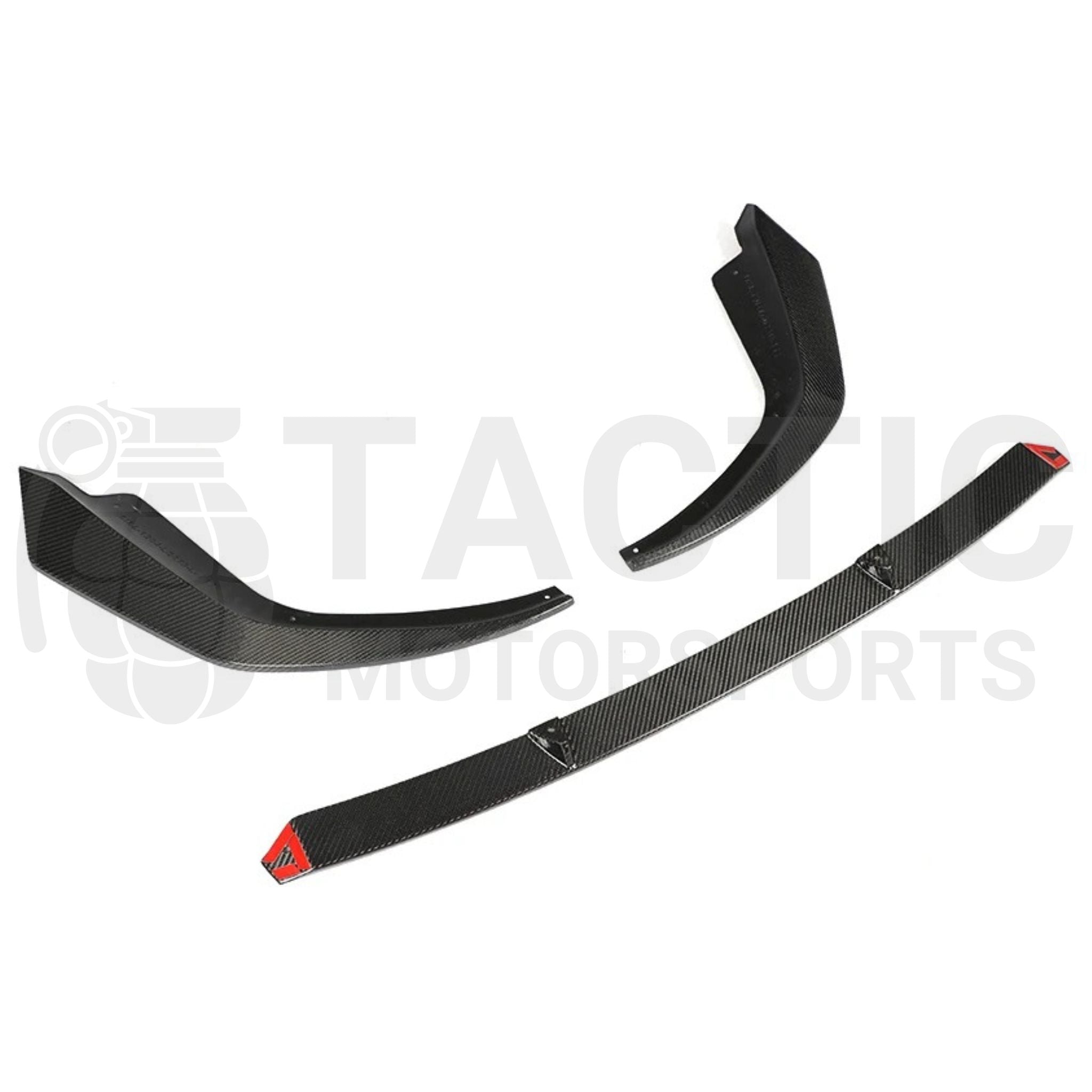 Faldón delantero de fibra de carbono real M340i 330i de 3 piezas