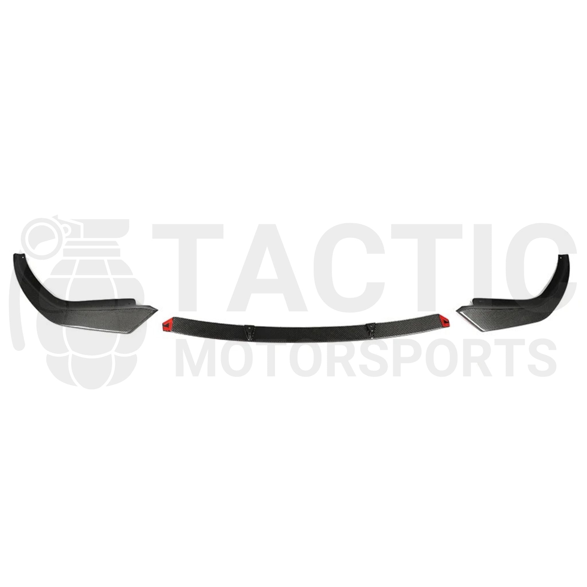 Faldón delantero de fibra de carbono real M340i 330i de 3 piezas