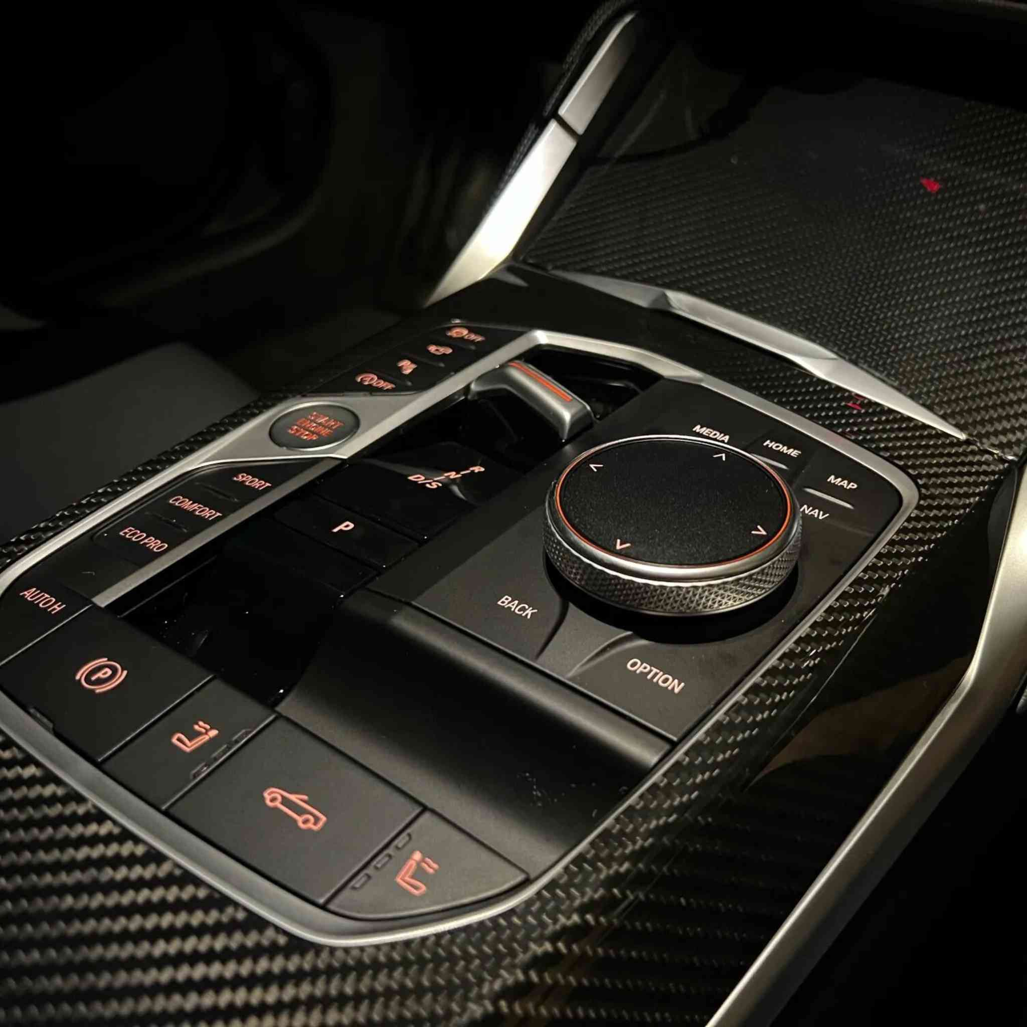 iDrive 8 Real Carbon Fiber Interior Trim Kit (Stick On) - G Series