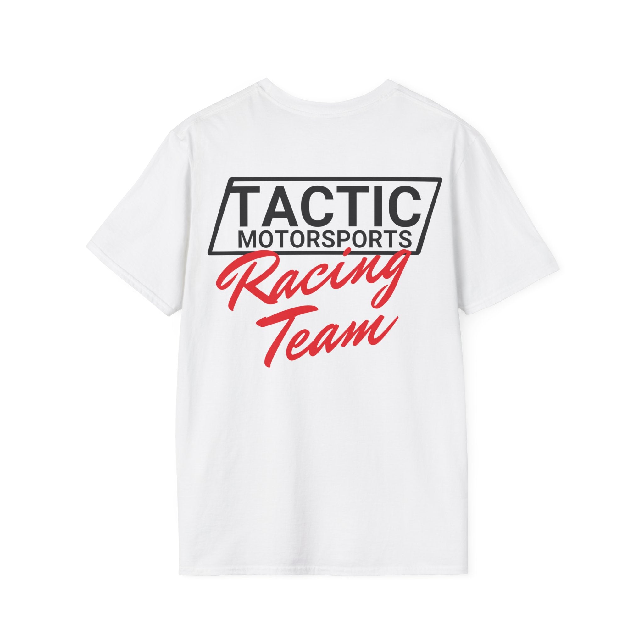 Camiseta blanca de estilo suave del equipo de carreras Tactic Motorsports