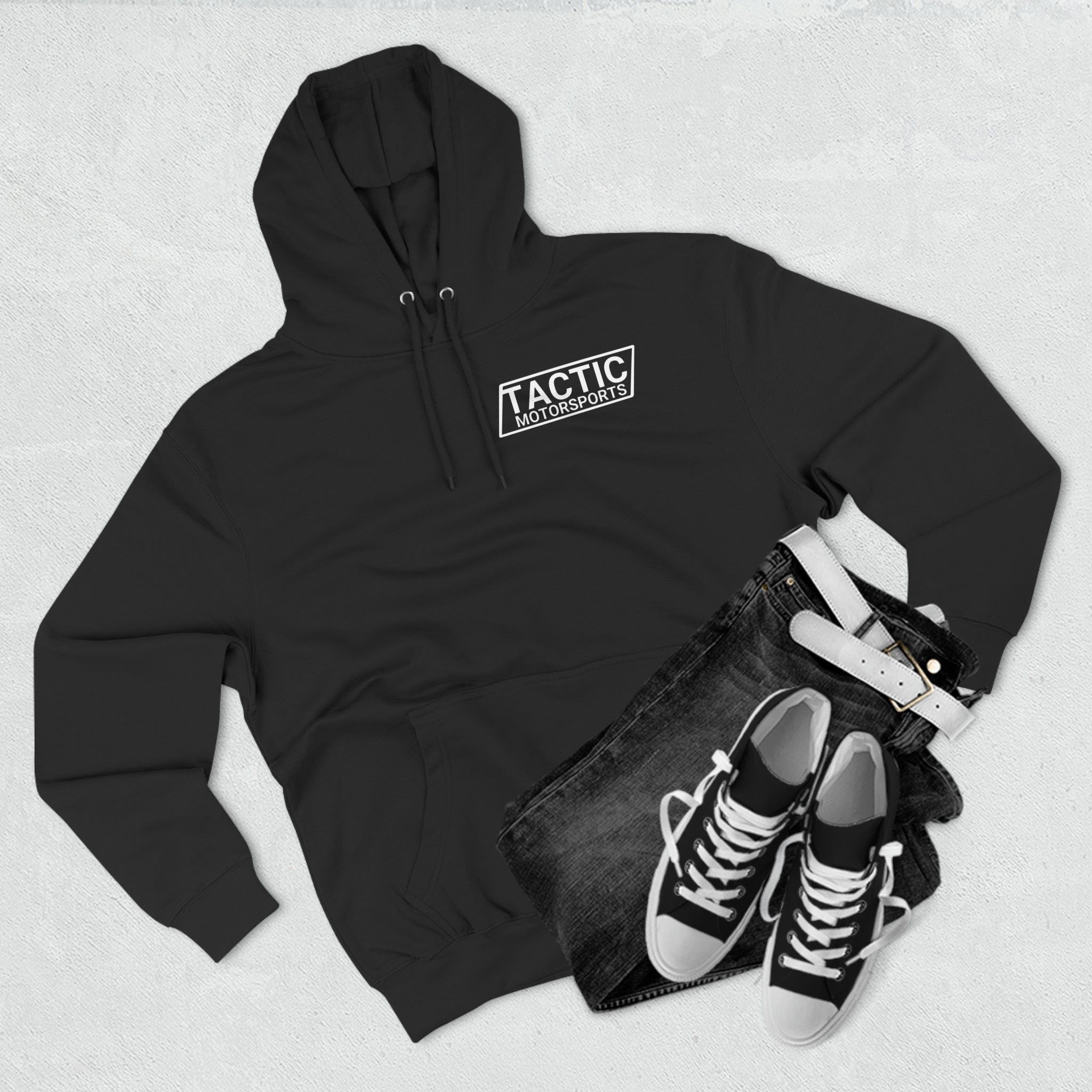 Tactic Motorsports – Premium-Kapuzenpullover in Schwarz